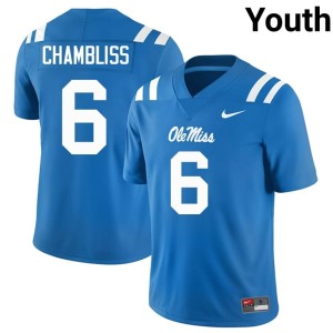 College Football Trinidad Chambliss NCAA Youth Powder Blue Hotty Toddy #6 Jerseys 872879-262