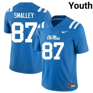 College Football Powder Blue Ole Miss Youth Alumni Wyatt Smalley #87 Jerseys 377316-498