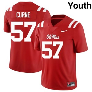 College Football Red #57 Rebels Youth Carius Curne Stitched Jersey 865723-539