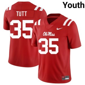 College Football Youth Red #35 Craig Tutt NCAA Forward Rebels Jersey 579362-158