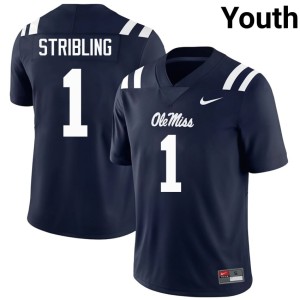 College Football #1 Limited Navy Ole Mississippi Rebels De'Zhaun Stribling Youth Jerseys 813508-545