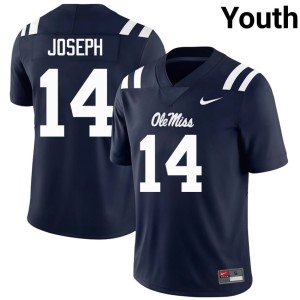College Football Edwin Joseph Youth Rebels Navy Limited #14 Jerseys 278142-700
