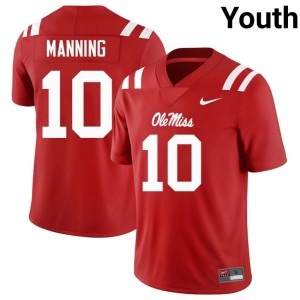 College Football NCAA Eli Manning University of Mississippi Red #10 Youth Jerseys 879332-883