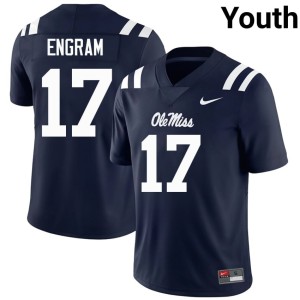 College Football #17 Youth Hotty Toddy Alumni Navy Evan Engram Jerseys 336081-162