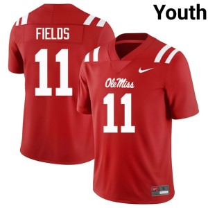 College Football Youth Ole Miss Rebels Horatio Fields #11 Alumni Red Jersey 788825-778