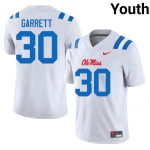 College Football Youth #30 NCAA Ja'Michael Garrett White Ole Miss Jersey 503173-372