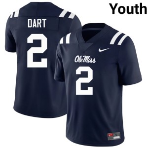 College Football Navy High School Ole Miss Rebels Youth Jaxson Dart #2 Jersey 965146-855
