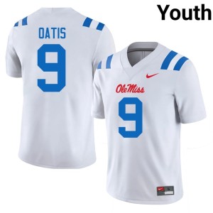 College Football University #9 Youth University of Mississippi White Jehiem Oatis Jersey 473936-836