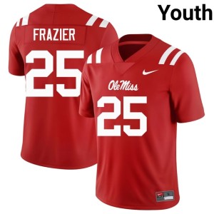 College Football Game Makhi Frazier Ole Miss Youth Red #25 Jerseys 826977-163
