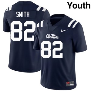 College Football Navy Michael Smith University of Mississippi Alumni Youth #82 Jerseys 271531-220