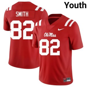 College Football Ole Mississippi Rebels Michael Smith 2025 Youth Red #82 Jersey 983723-860