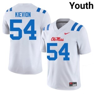 College Football #54 Youth Mississippi Tre'Kievion Ellis University White Jerseys 300347-247