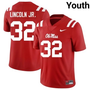 College Football Victor Lincoln Jr. Forward Rebels #32 Red 2025-26 Youth Jersey 695178-577